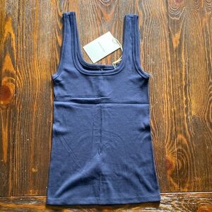 Everlane The Luxe Rib Square-Neck Tank